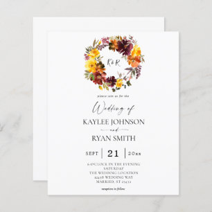 Lámina Naranja Presupuestario y Oro Amarillo Caída 2 Boda