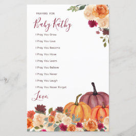 Lámina Naranja quemado Calabaza Oraciones de amor para Ró