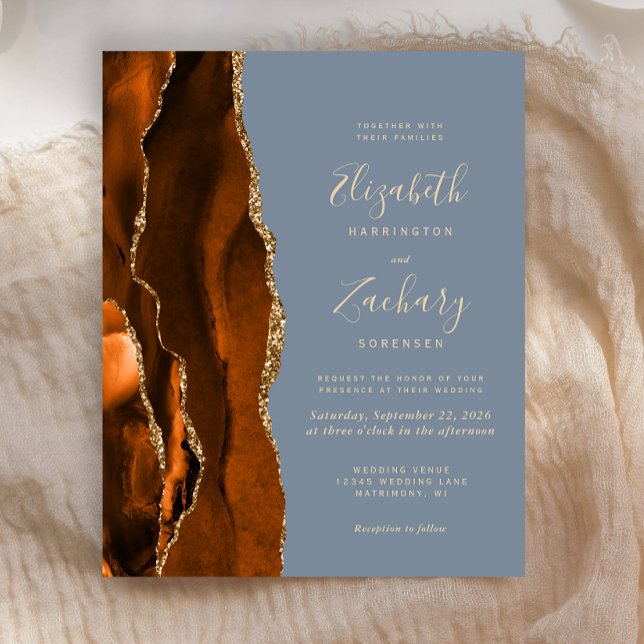 Lámina Naranja quemado de presupuesto Agate Dusty Blue Bo (Subido por el creador)