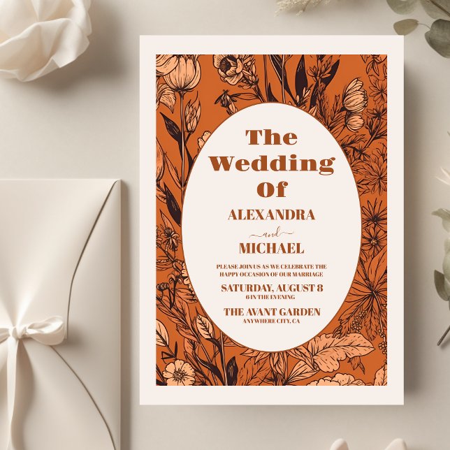 Lámina Naranja Quemado de Presupuesto Boda de Flores Silv (Subido por el creador)