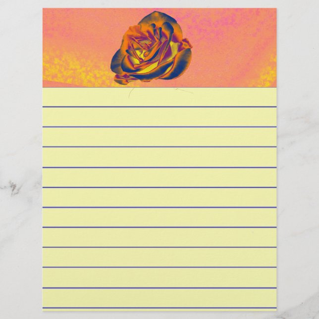 Lámina Naranja Rosa Stationery (Anverso)