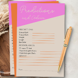 Lámina Naranja rosa Tricolor Predicciones y consejos para