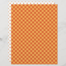 Naranja/ Rust Checkerboard y Polka Dots Scrapbook