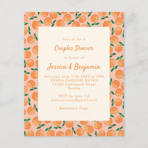 Lámina Naranjas de presupuesto Ducha de Parejas de Acuare