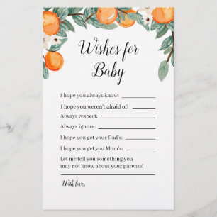 Lámina Naranjas gemelos en Baby Shower quieren un bebé