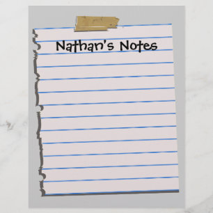 Lámina Nathan's Notes Fun Letterhead Stationery