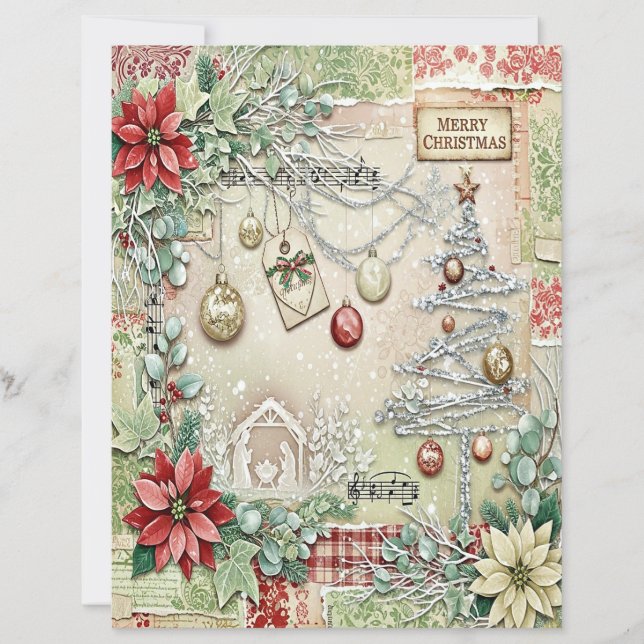 Lámina Nativity Christmas craft paper (Anverso)