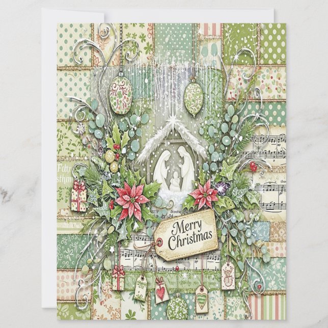 Lámina Nativity Christmas craft paper (Anverso)