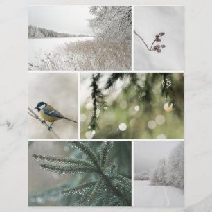 Lámina Naturaleza de invierno: papel recortable para scra