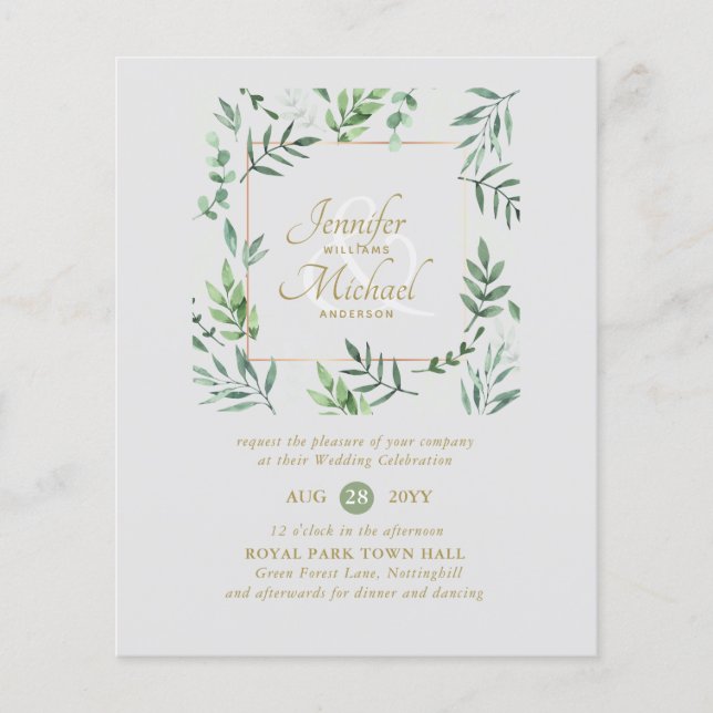 Lámina Naturas Aman a la vegetación Boda Wreath (Anverso)