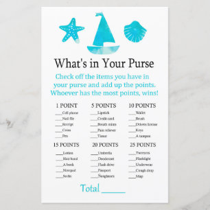 Lámina Nautical Qué hay en tu juego de bolsos