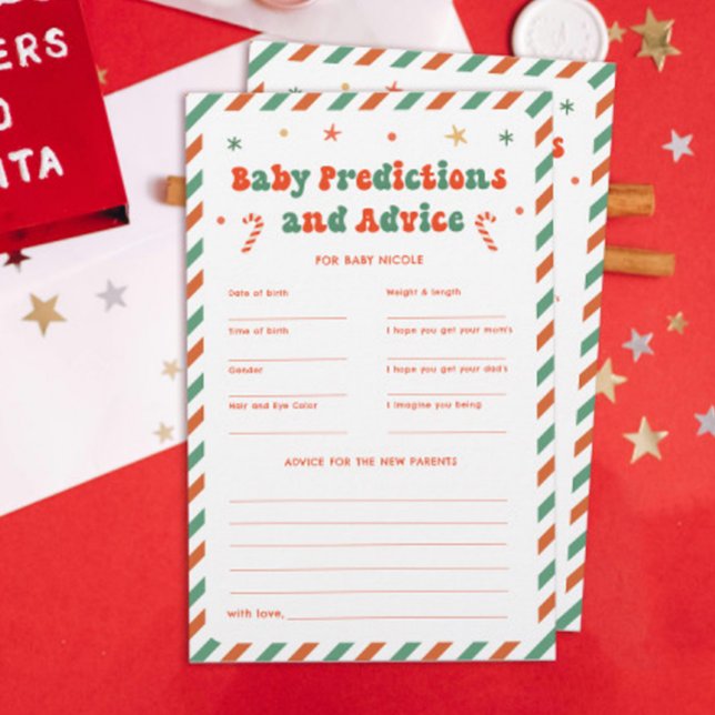Lámina Navidades Baby Shower Juego de consejos sobre pred (Subido por el creador)