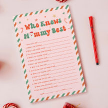 Navidades Baby Shower que conoce a mamá mejor jueg