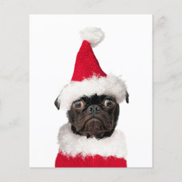 Lámina Navidades baratos de presupuesto pug pipy Santa