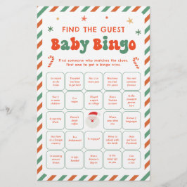 Lámina Navidades Bebé Bingo Encuentra el juego de invitad