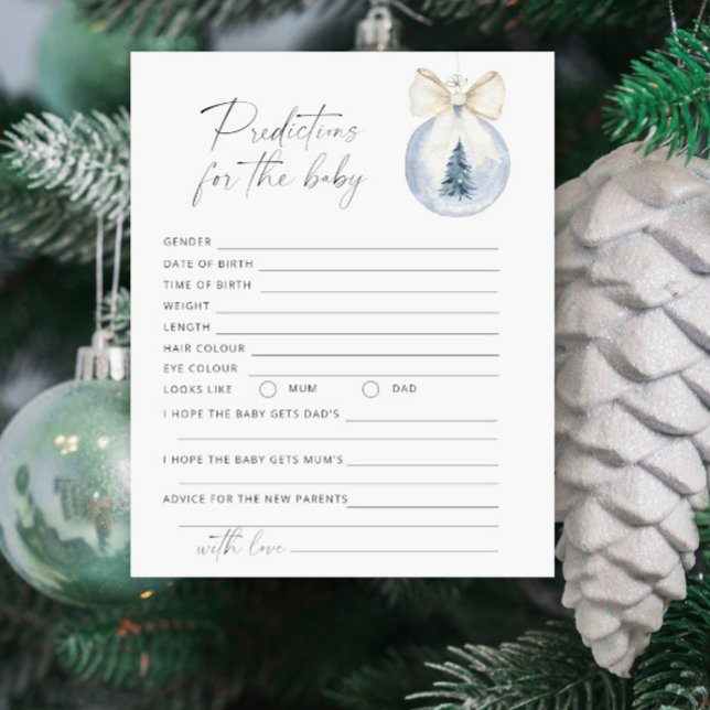 Lámina Navidades bola Predicciones y consejos para bebés (Subido por el creador)