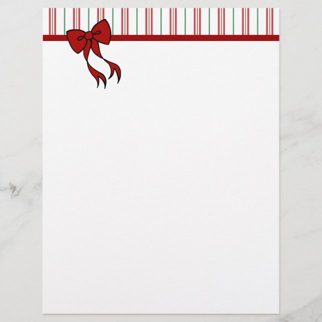 Lámina Navidades Bow Letterhead (Anverso)