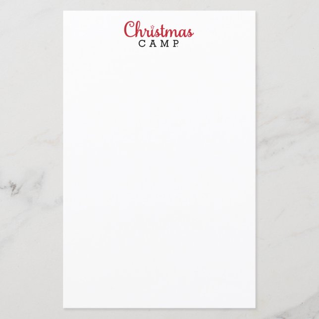 Lámina Navidades Camp Stationery | CAMP NAVIDADES (Anverso)
