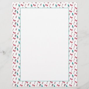 Lámina Navidades Candy Cane Pattern Letterhead
