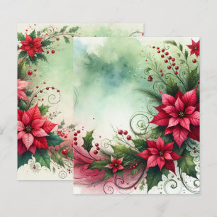 Lámina Navidades caprichosos de Poinsettia Garland Scrapb