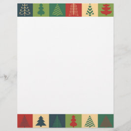 Lámina Navidades Carta Árboles de Papel-Navidad
