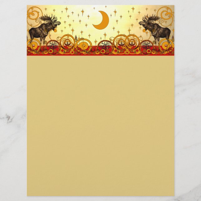 Lámina Navidades celestes de la Luna y las Estrellas Vint (Anverso)