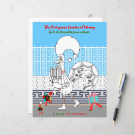 Lámina Navidades colocan cartel en portugués para niños