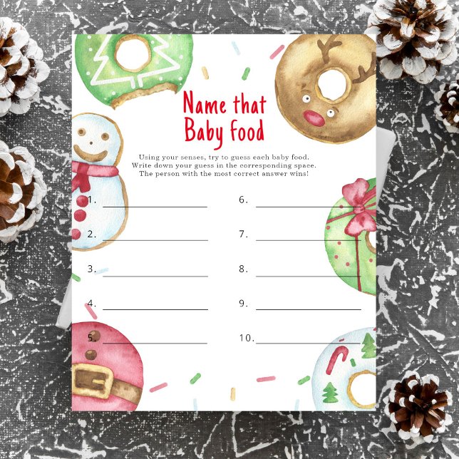 Lámina Navidades con ducha de bebé Nombre ese juego de co (Subido por el creador)