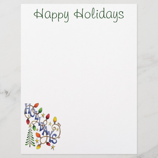 Lámina Navidades cortos, luces y estrellas con texto de v (Anverso)