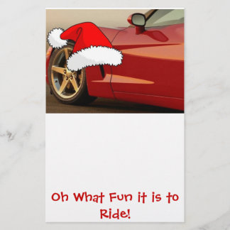 Lámina Navidades Corvette rojo