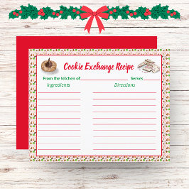 Lámina Navidades de acuarela Cookies Receta de Intercambi