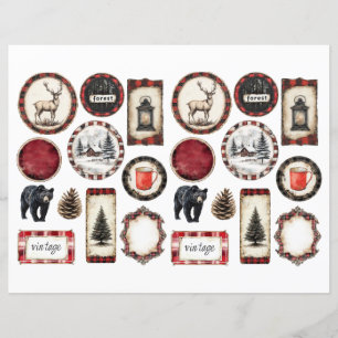 Lámina Navidades de acuarela en temporada de feriado