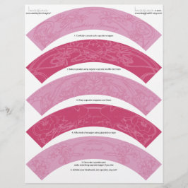 Lámina Navidades de Art Nouveau DIY Cupcake Wrappers Wrap