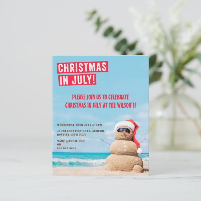 Lámina Navidades De Budget SandMan En Julio Fiesta De Ver (Anverso de pie)