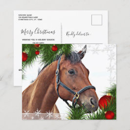 Lámina Navidades de caballos de presupuesto Equine Cute P