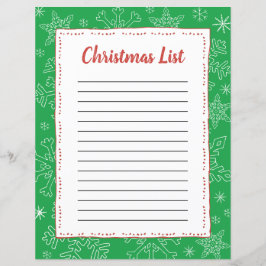 Lámina Navidades de copos de nieve verde Dk BG Santa Wish