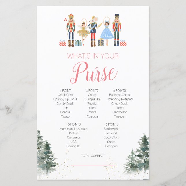 Lámina Navidades de desnudos Jugar con bolso de té de duc (Anverso)