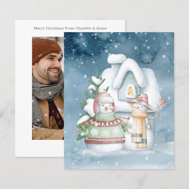 Lámina NAVIDADES De Fotografías De Nieve Presupuestarios (Anverso / Reverso)