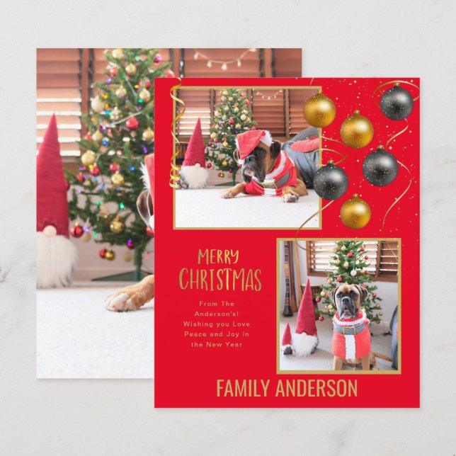 Lámina NAVIDADES de FOTOS DE LA Familia BUDGET Saludando  (Anverso / Reverso)