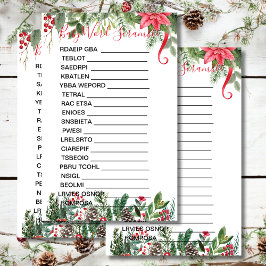 Lámina Navidades de invierno de Baby Shower Scramble Fall