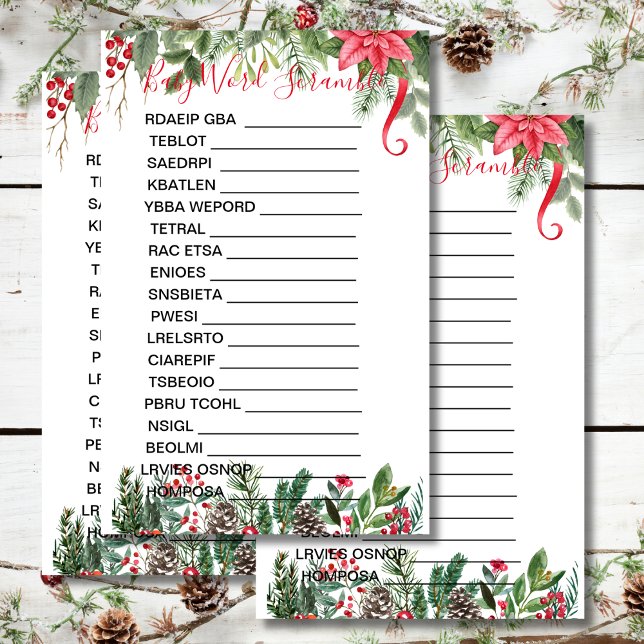 Lámina Navidades de invierno de Baby Shower Scramble Fall (Subido por el creador)