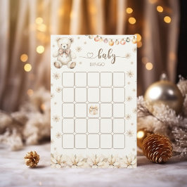 Lámina Navidades de invierno juego de bingo de Teddy Bear