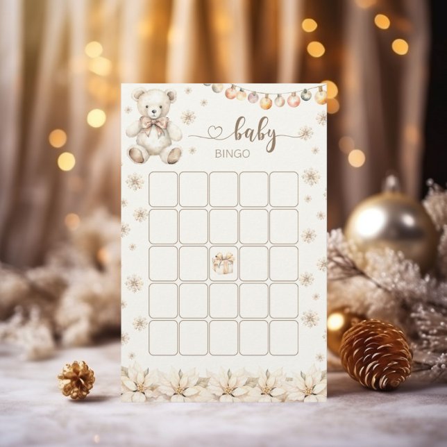Lámina Navidades de invierno juego de bingo de Teddy Bear (Subido por el creador)