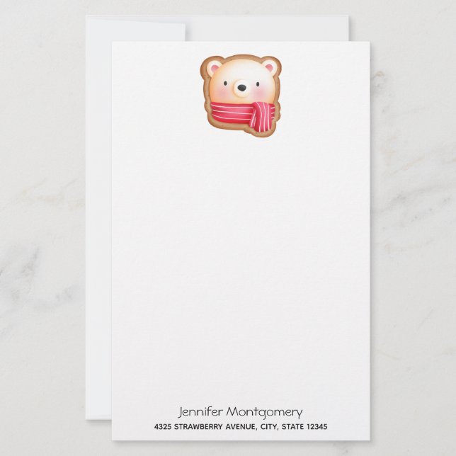 Lámina Navidades de la bufanda roja y las mejillas rosada (Anverso)