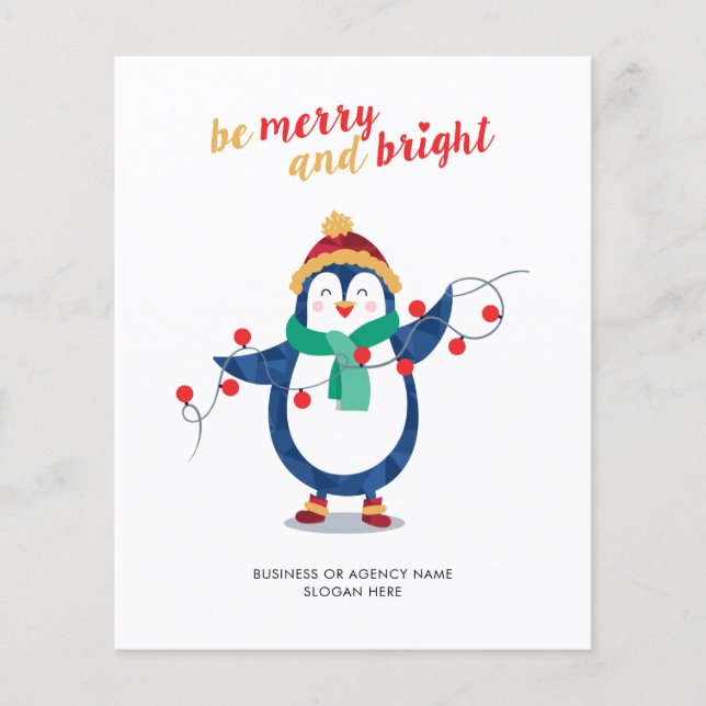 Lámina Navidades de la compañía con logotipo comercial de (Anverso)