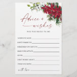 Lámina Navidades de la Poinsettia Roja Consejo de novias<br><div class="desc">Elegante Tarjeta de Consejos de Foliage Dusty Blue Winter. Personalice con la novia el nombre y la fecha de la ducha. Para una mayor personalización,  haga clic en el enlace "personalizar adicional". Si necesitas ayuda,  ponte en contacto conmigo,  por favor.</div>