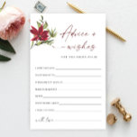 Lámina Navidades de la Poinsettia Roja Consejo de novias<br><div class="desc">Elegante Tarjeta de Consejos de Foliage Dusty Blue Winter. Personalice con la novia el nombre y la fecha de la ducha. Para una mayor personalización,  haga clic en el enlace "personalizar adicional". Si necesitas ayuda,  ponte en contacto conmigo,  por favor.</div>