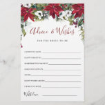 Lámina Navidades de la Poinsettia Roja Consejo de novias<br><div class="desc">Personaliza con el nombre de la novia y la fecha de la ducha. Para una mayor personalización,  haga clic en el enlace "personalizar adicional". Si necesitas ayuda,  ponte en contacto conmigo,  por favor.</div>