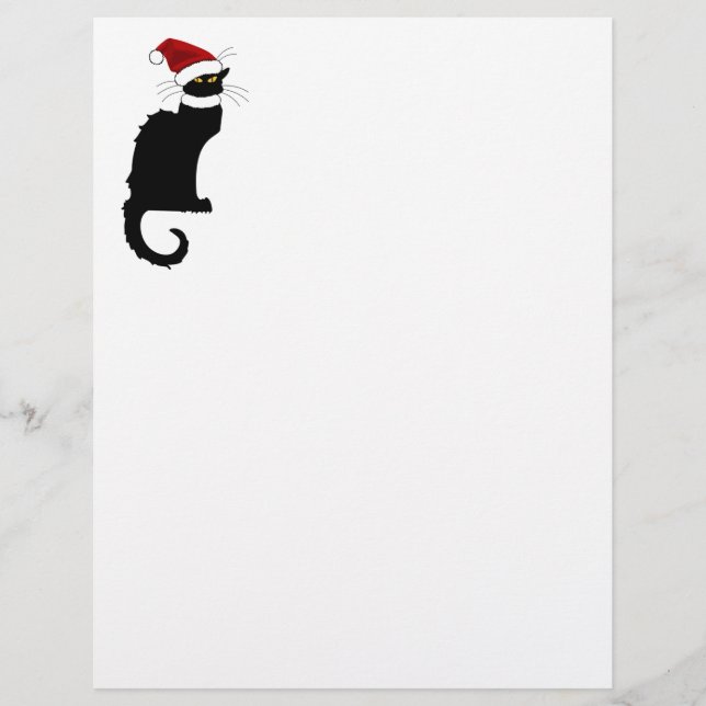 Lámina Navidades de Le Chat Noir Santa Hat (Anverso)