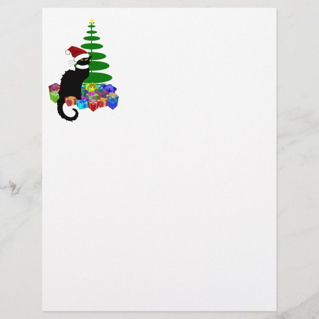 Lámina Navidades de Le Chat Noir Santa Hat (Anverso)
